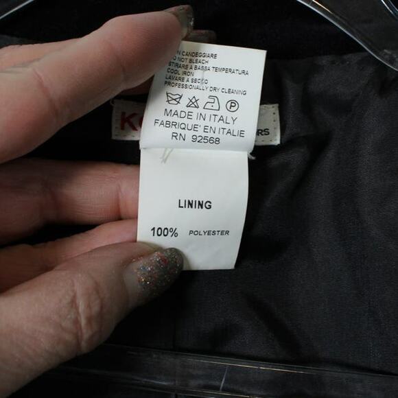 Vintage KORS Michael Kors Purple Velvet Military Midi Coat Double Breasted Italy - Picture 9 of 10